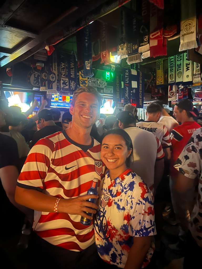 Me and Christina watching the USMNT at Legends in Manhattan