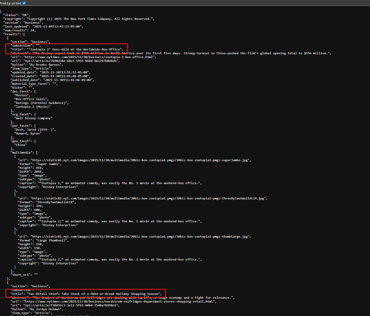 Business Articles in Pretty Print