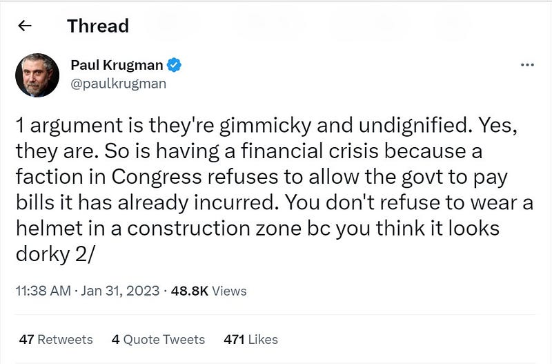 Krugman tweet two